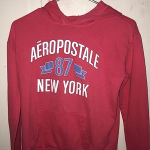 aeropostale pink purple and white hoodie